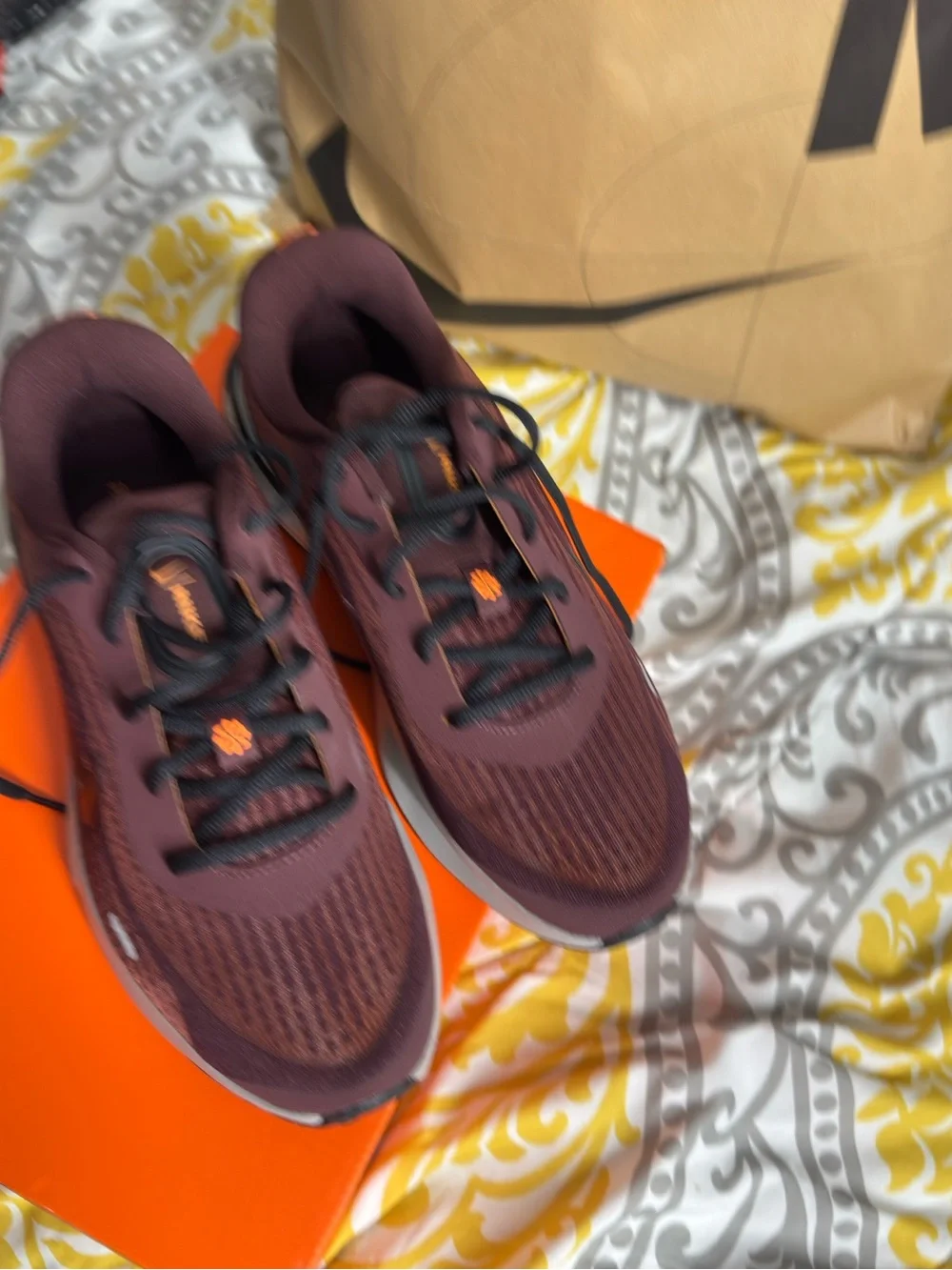 Nike Men’s Maroon and Black Running Sneakers